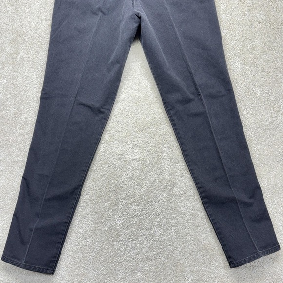Vintage Rockies Pants Womens 11/12 Black High Rise Pleated Tapered Cotton 90s - Picture 9 of 13